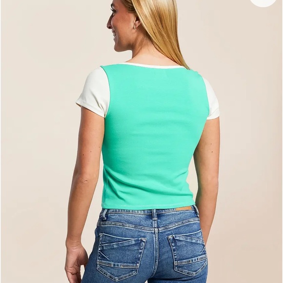 NWT Fitz & Eddi Colorblock Baby Tee - Picture 5 of 8